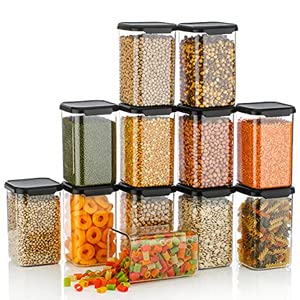 1100 ML Square Airtight Storage Jar | set 6