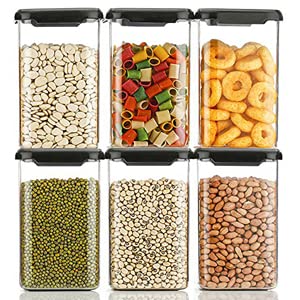 1100 ML Square Airtight Storage Jar | set 6