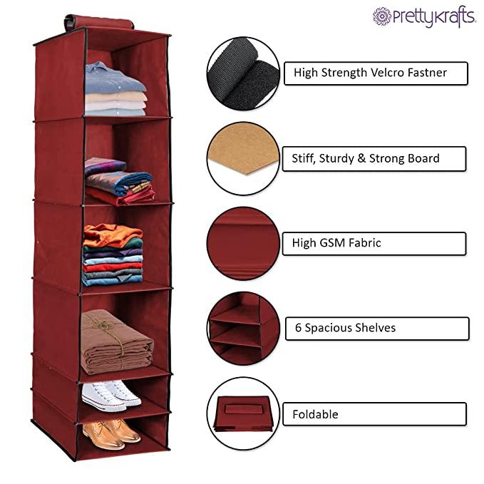 6 Shelves Foldable  Wardrobe