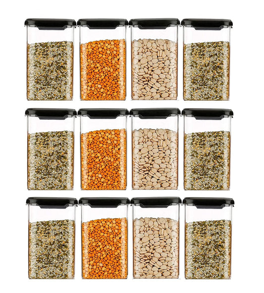 1100 ML Square Airtight Storage Jar | set 6
